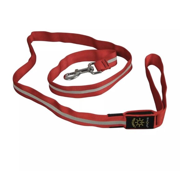NWT Nite Ize Nite Dawg LED Pet Leash Red Glow & Flash Modes Reflective Dog Leash - Picture 2 of 7